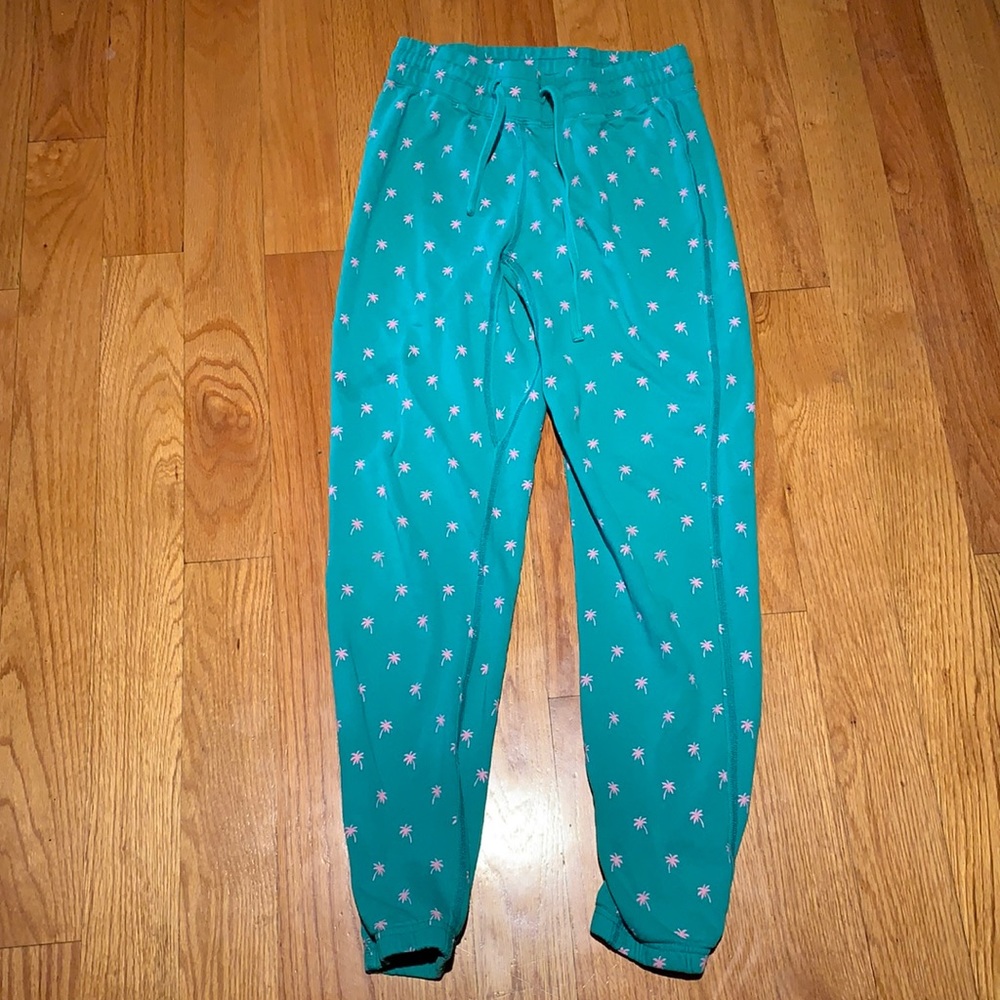 Spiritual Gangster Teal Pants with Pink Star Pattern